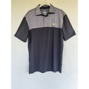 Masters Tech Performance Golf Polo Shirt S Black Grey Augusta National Logo